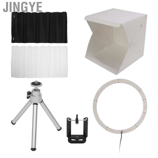 jingye photo studio caja de luz de fondo trípode portátil plegable mini kit de fotografía