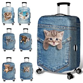 18-32 pulgadas caso 3D lindo gato perro elástico equipaje cubierta Anti-ScrachTrolley caso cubierta duradera maleta Protector