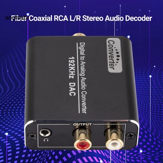 soulmate Adaptador De Audio De Interfaz De 3.5 Mm Digital A Analógico De Fibra Óptica Coaxial RCA L/R Amplificador De Alta Fidelidad Para Teatro Familiar (1)