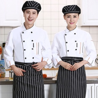 Chef uniforme de manga larga Chef chaqueta hombres mujer ropa de trabajo cocina restaurante cocinero PowerCHEF Unisex