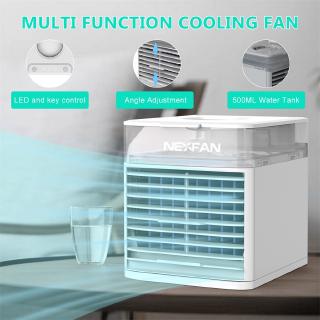 venta caliente:)nexfan portátil enfriador de aire led luz usb ventilador de escritorio de 3 velocidades usb aire acondicionado wm tienda ventiladores