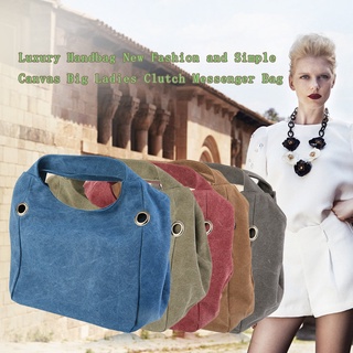 Luxury Handbag New Fashion and Simple Canvas Big Ladies Clutch Messenger Bag