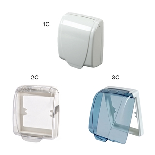 [FACC] funda de enchufe impermeable tipo 86 para interruptor de pared, PVC, transparente, Panel de caja (3)