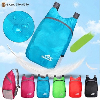 exactamente 8 colores ligero packable mochila de viaje al aire libre daypack plegable práctico bolsa ultraligera plegable 20l nano impermeable hombres mujeres daypacks/multicolor