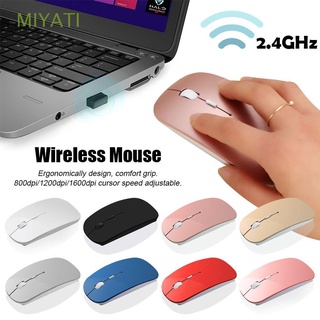 MIYATI Portable Wireless Mouse 1600 DPI Computer Mice USB Optical Mouse New For PC Laptop Super Slim Mice Home Office 2.4G Receiver