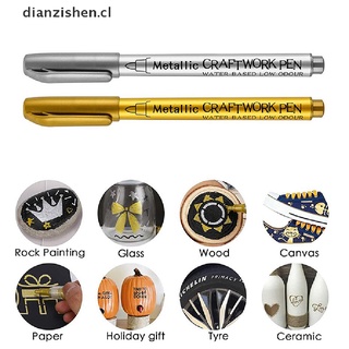 【dianzishen】 Metallic Marker Paint Pen Non-toxic Permanent Marker Pen DIY Art Marker 【CL】