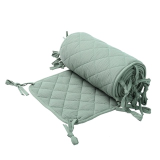 lody cama de bebé parachoques de doble cara desmontable cuna recién nacido alrededor de cuna protector almohada (7)