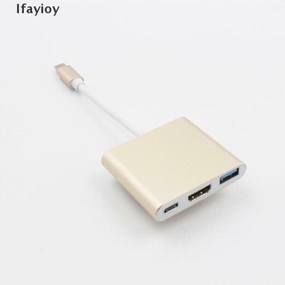 Ifayioy tipo C a 4K HDMI USB 3.0 concentrador concentrador USB-C 3.1 convertidor para Macbook BR