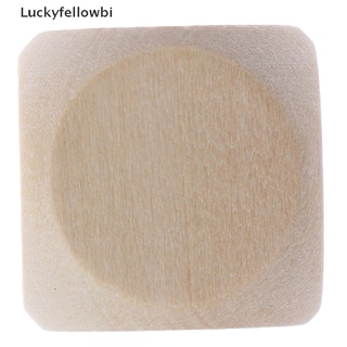 [luckyfellowbi] 10 piezas de madera en blanco caras de entretenimiento dados para bricolaje impresión juguetes juego dados [caliente] (5)