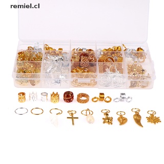 【remiel】 240PCS Hair Braid Cuffs Clip Jewelry Dreadlocks BeadsHair Styling Decoration CL