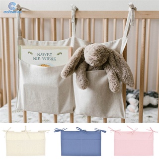 CR bebé cuna bolsa de almacenamiento de la mesita de noche estilo colgando bolsas de almacenamiento recién nacido necesidades pañales tejidos Organzier bolsas