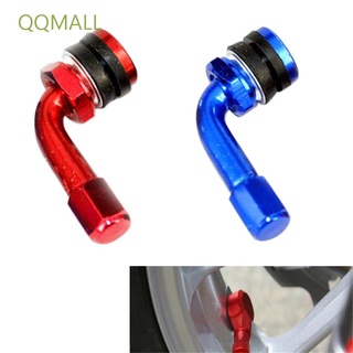 Qqmall Universal válvula de motocicleta vástago accesorios de motocicleta 90 grados CNC llanta de la motocicleta sellos de goma de alta calidad Tubeless válvula de aleación de aluminio para llanta de la rueda de las válvulas de la tapa del tallo/Multicolor (1)