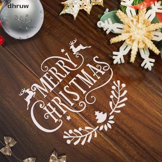 dhruw 1pc de navidad diy manualidades hueco capas plantillas para pintura de pared cl decorativo