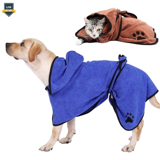 Ls toalla de baño absorbente para mascotas/perro/toalla de secado para mascotas/cachorro/perros/gatos/toallas de secado para perros/mascotas/albornoces con sombrero/toalla de