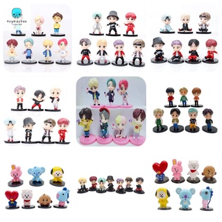 7pcs coreano cantante niño grupo lindo figura de juguete pvc figura de acción juguetes colección para amigos regalos modelo regalo