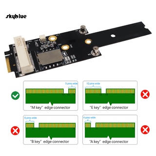 Sk Mini PCI-E to NGFF M.2 Key M A/E Adapter Converter Card with SIM Slot Power LED (8)