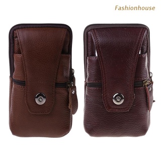 F* Vintage cuero PU cintura bolsa de cinturón bucle funda de transporte teléfono bolsa cartera para hombres