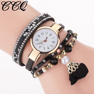 [Woxuyaobd] reloj de pulsera de cuarzo analógico con colgante de flor de perla Vintage para mujer CCQ (1)