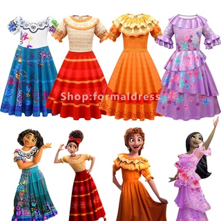 Disney Encanto Disfraz De Niñas Mirabel Isabel Cosplay Fiesta Carnaval Juego De Rol Ropa Infantil (1)