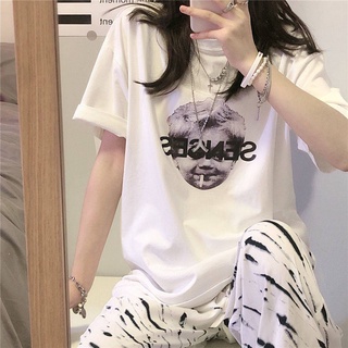 Palazo individual/sut mujer fesyen verano impresión retro suelta camiseta de manga corta patrón de cebra fuera Casual piernas anchas (4)