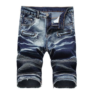 2020 verano de los hombres Streetwear biker Denim corto Bermuda moda Vintage hombres Ripped agujero Hip hop recto jeans pantalones cortos más el tamaño