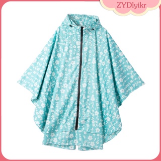 Womens Waterproof Jacket Raincoat Reusable Rain Coat Hooded Poncho Rainwear (9)