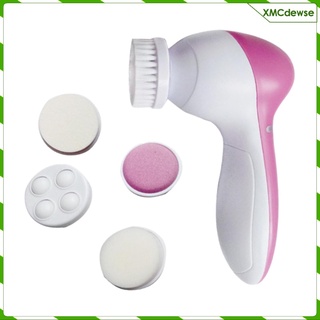 [xmcdewse] 5 en 1 cepillo de limpieza facial eléctrico 5 cabezas de cepillo limpiador masajeador