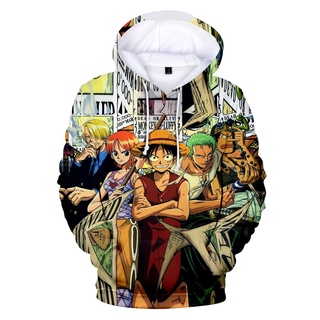 Sudadera con capucha Anime One Piece para hombre