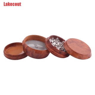 Lakecout Red Wooden Herbal Herb Spice Grinders Accessories Weed Grinders 4 Layers