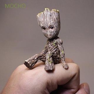 Mocho figura juguetes Groot figura para niños juguete de acción figura árbol hombre Groot 6CM sentado para regalos modelo muñeca vengadores Mini Groot