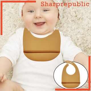 [SHARPREPUBLIC] Babero de bebé babero de silicona impermeable para bebés baberos para bebés de 6 a 24 meses comer bebes