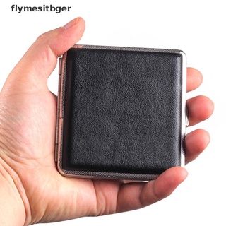 [flymesitbger] Double-open Leather Cigars Cases 20pcs Cigarettes Stainless Steel Cigarette Box [flymesitbger] (1)