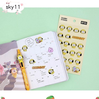 cielo corea foto pegatina diy cuaderno pegatina kpop bts bt21 regalo portátil lindo equipaje para teléfono móvil