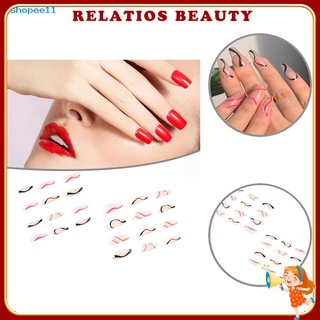 <COD> Wear-resistant Nail Patch Wave Color Matching Press On Nail Exquisite for Dating