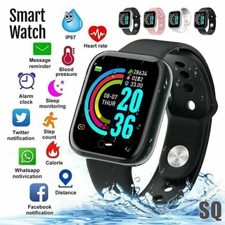 Reloj Inteligente y68 Smartwatch Para android/ios pulsera Inteligente D20 S pulsera Inteligente de frecuencia cardiaca y presión Arterial deportes