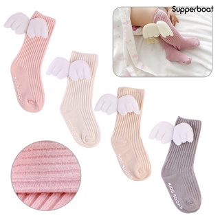 Sup calcetines cálidos con alas de ángel para niños/niños/medias altas transpirables hasta la rodilla