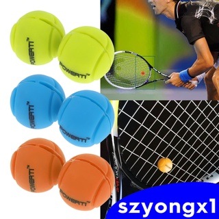¡Mejor venta! 2 pzas raqueta de tenis con forma de bola/vibración amortiguador amarillo