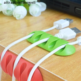 [atractivefinewell] enrollador de cable organizador de cable de alambre clips para auriculares mp4 (3)