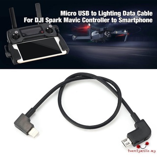 Dji Micro USB a iluminación Cable de datos línea para DJI Spark Mavic controlador iPhone
