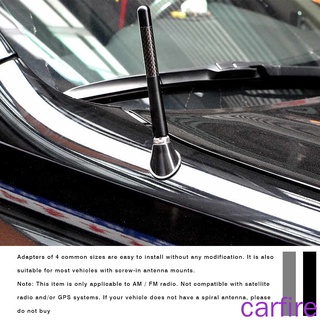 [CARFIRE] Antena de coche de fibra de carbono AM/FM Radio coche techo antena reemplazable decoración 12 cm antena con pernos