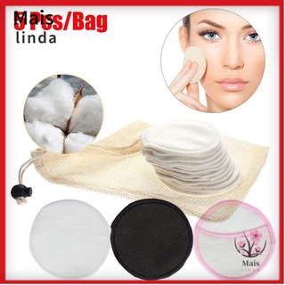 DSFT 💎 5 Unids/Bolsa De Herramientas De Maquillaje De Moda Herramienta De Limpieza Reutilizable Almohadilla Facial Removedor Almohadillas