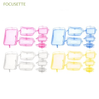FOCUSETTE 4 Sets 4 Color Bowl Cover Kitchen Tools Stretch Suction Silicone Lid Food Fresh Universal Cookware Reusable Seal Round Square