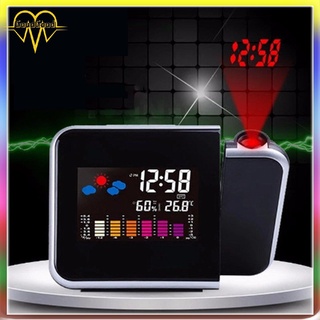 [Mall] Colorido LED Digital proyección reloj despertador tiempo proyector termómetro reloj