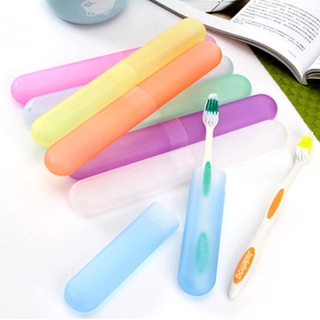 soporte de cepillo de dientes organizador de plástico caso de color aleatorio portátil de viaje (2)