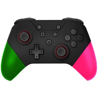 controlador de gamepad inalámbrico bluetooth con funciones nfc de 6 ejes y joysticks 3d para switch pro consola-verde rosa