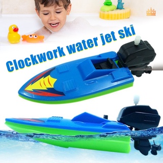Juguete de bebé niño viento reloj de trabajo barco barco juguetes de baño juguete de agua baño