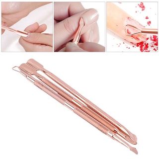 3 piezas/juego de herramientas de manicura de oro rosa para mujer