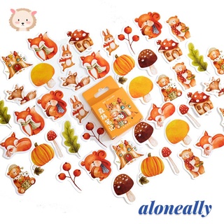 ALONEALLY 46pcs Stationery Paper Stickers Planner Decorative Stickers Sticker Autumn DIY Forest Scenery Label Album Diary Scrapbooking