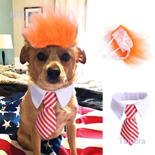 Tambra mascota perro disfraz de Halloween mascota gato fiesta Cosplay ropa peluca y corbata