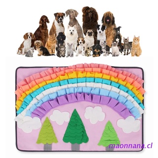 maonn bosque colorido lavable mascota snuffle alimentación estera perro rompecabezas juguetes nariz trabajo manta para perros cachorros entrenamiento interactivo